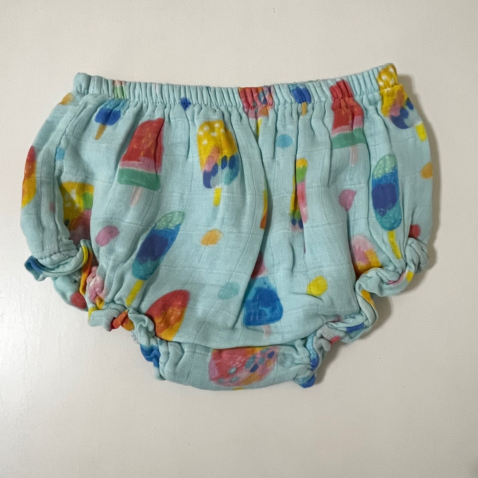 Angel Dear Organic Muslin Ruffle Top & Bloomers Set Popsicles 18-24 Months NWT