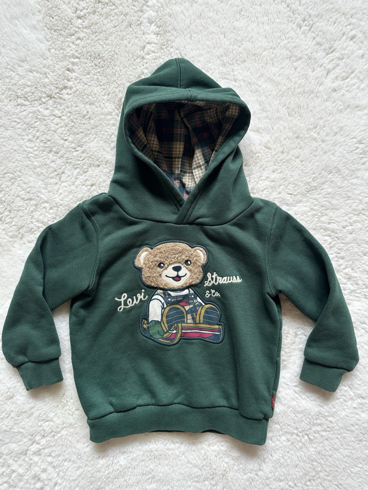 Levi’s Green 2pc Fleece Hoodie & Jogger Pants Set Bear 24M Logo