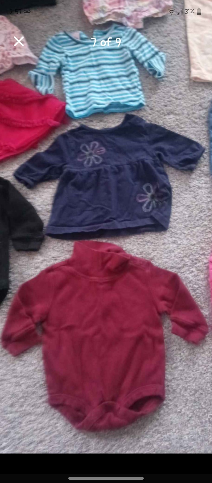Baby Girl 12-18 Month Clothing Lot of 25 Pieces Assorted Items And Colors.