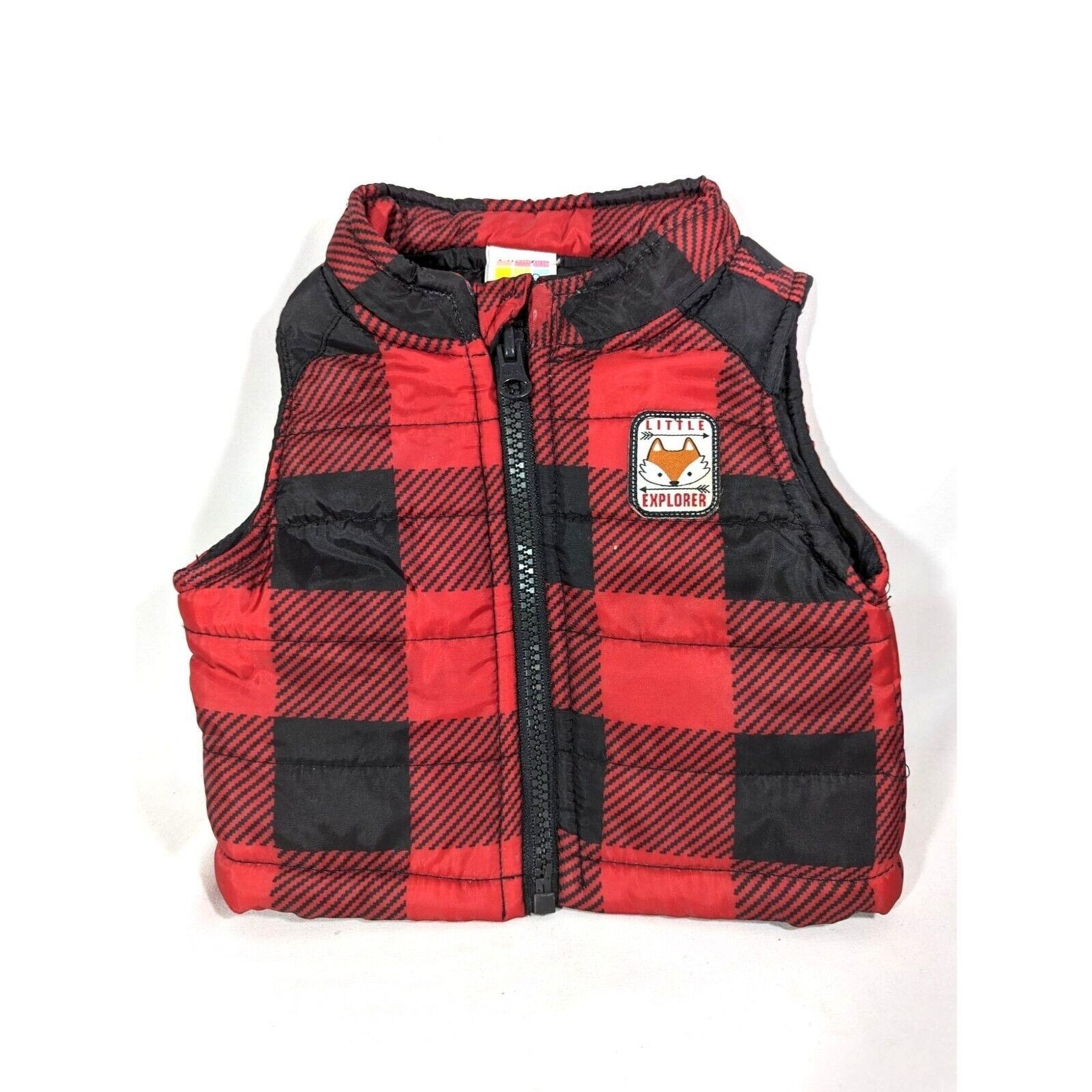 Little Explorer Newborn Vest Infant Red Tartan Plaid Doll Clothing Crafts Gift