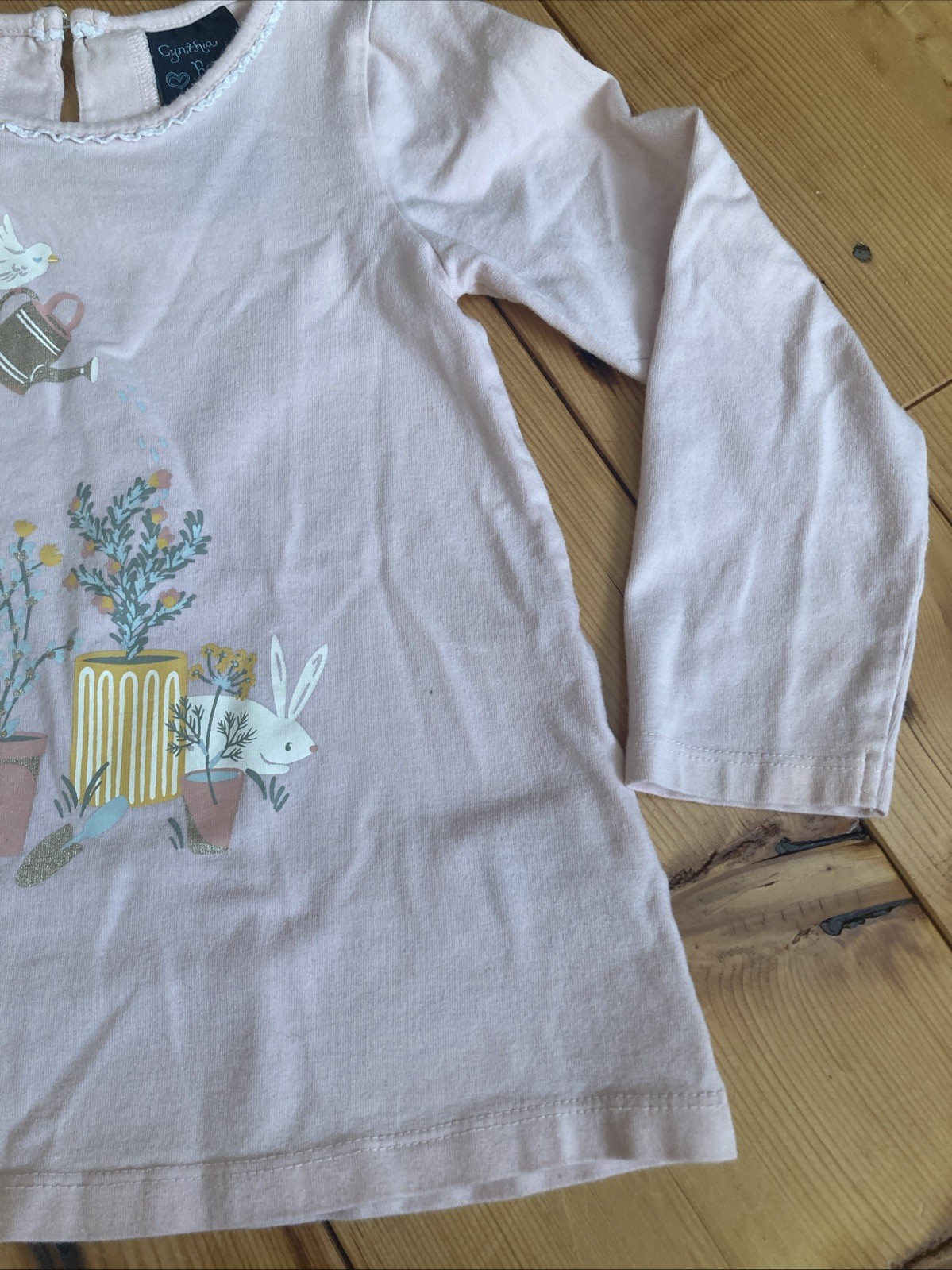 Cynthia Rowley 4 Pc Set 3T Vest Legging Top Tunic Mix & Match Rabbit Bunny Flora