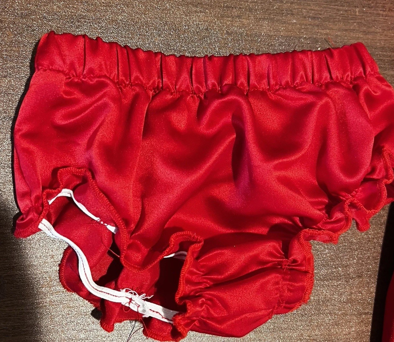 biscotti baby girl Collezioni Red Satin Dress Size 18 Months Bloomers Bows