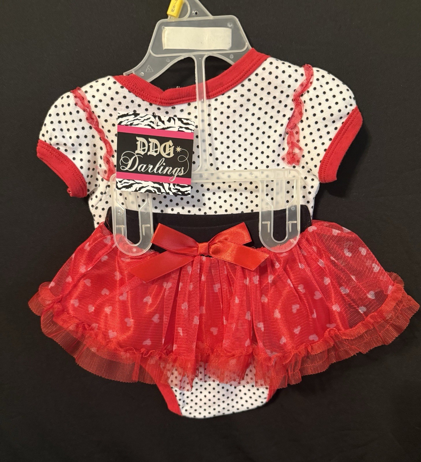 NWT DDG Darlings Baby Ladybug Outfit with Tulle Skirt Size 3-6 Months