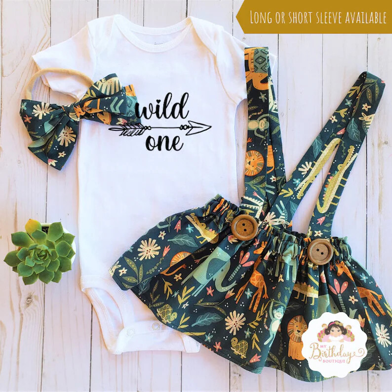 Safari Jungle Wild One Birthday Girl outfit,Safari Birthdays,Jungle Animals