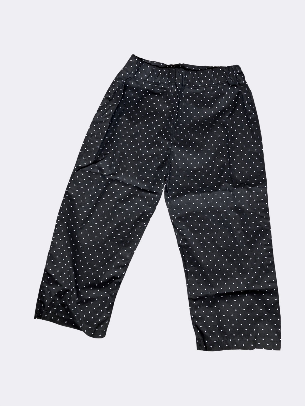 Polka Dot Girls Long Sleeve Top and Pants Set Black and White Size 18 Months
