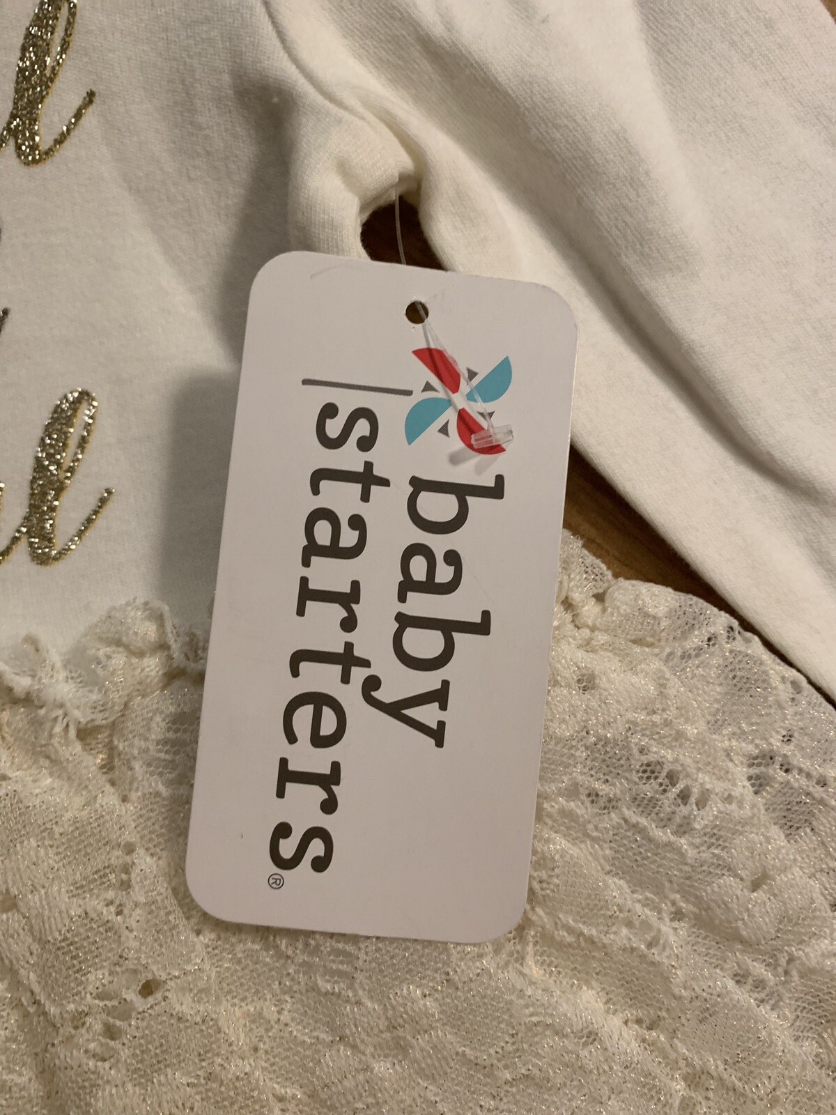 Baby Starters “Thankful Blessed Grateful” One-Piece Bodysuit Skirt 3-Months