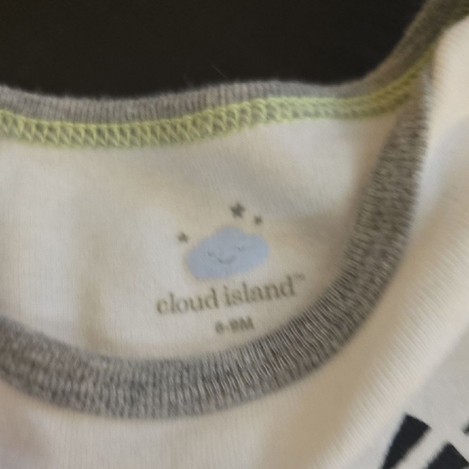 Cloud Island White/Gray Baby Pajama Set Hedgehog 6-9 Months