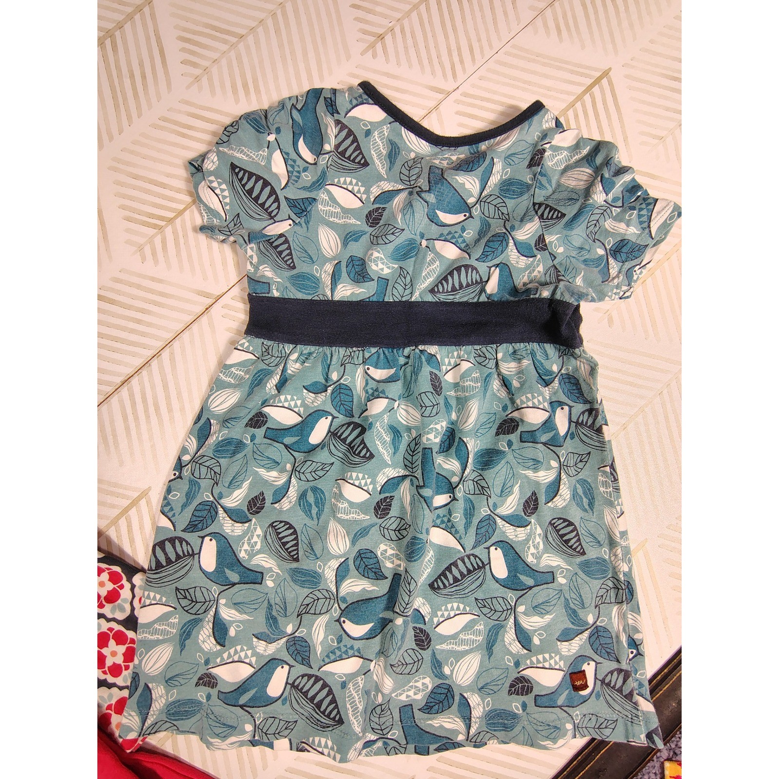 Tea Collection Girls Dress and Leggings Bundle Set 4pc Size XS 2-3 Floral Bird