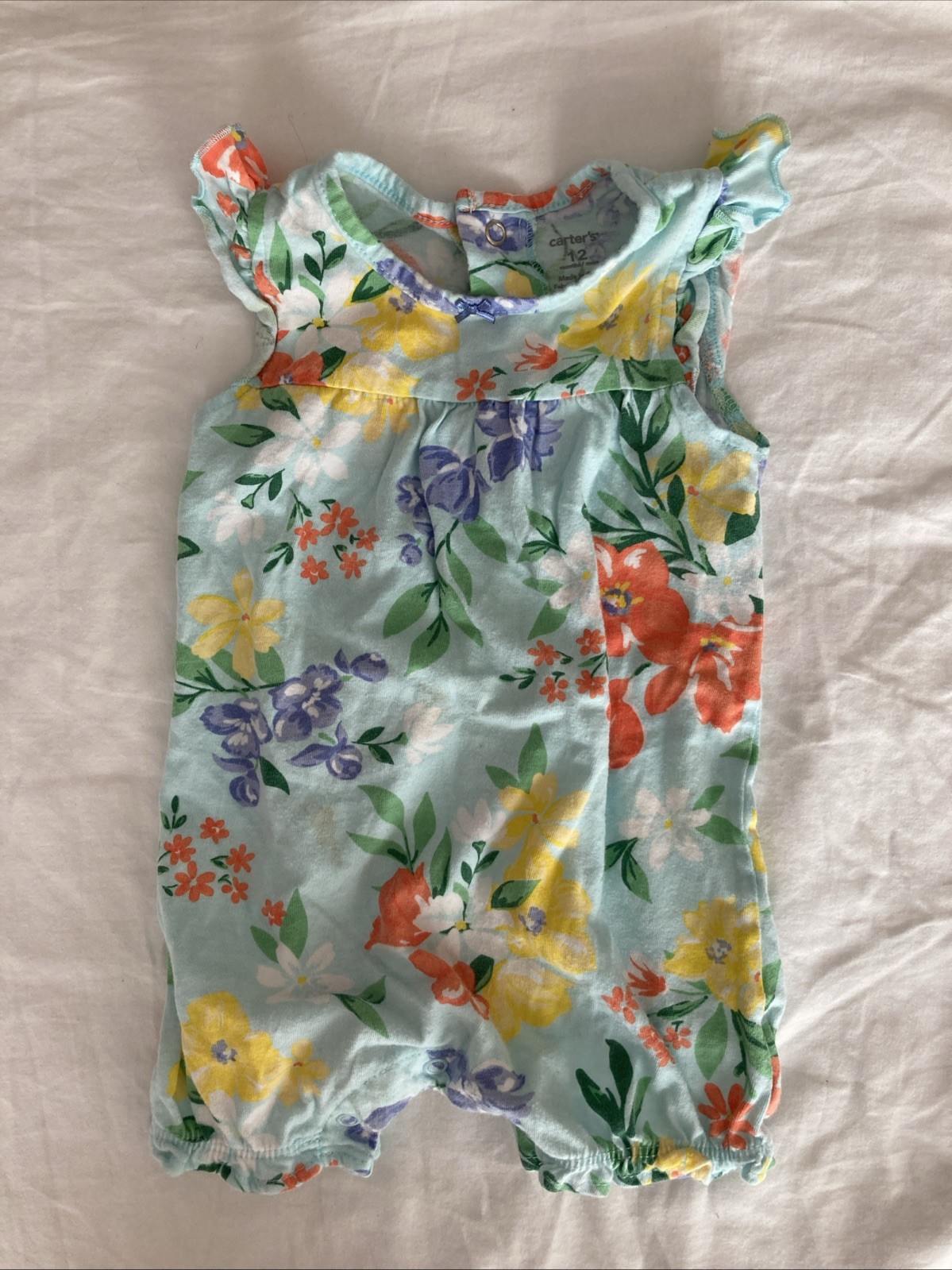 12 Months Carter’s baby girl clothes – 1 piece romper | floral theme