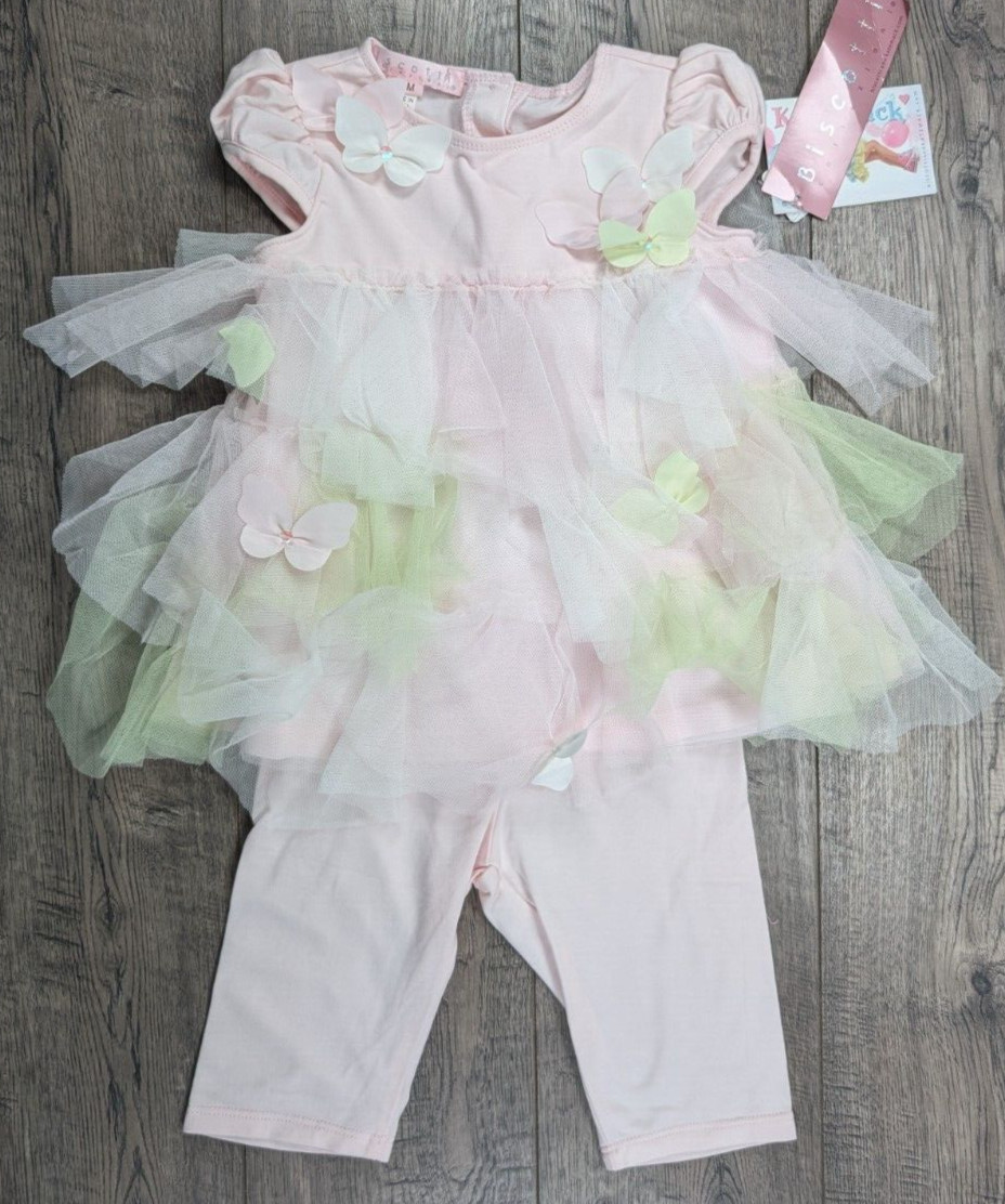 Baby Girl Clothes New Biscotti 24 Month 2pc Pastel Tutu Ruffle Outfit