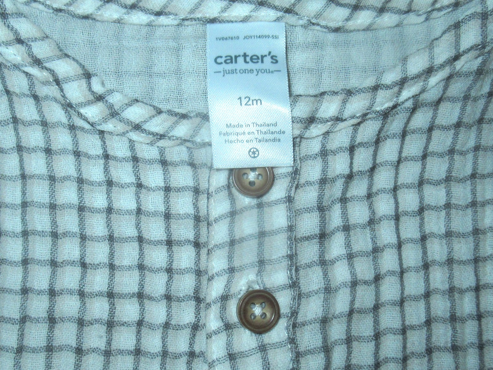 Carters Boys Romper & Sunhat Set Size 12M & 1 Pair Cat & Jack Shorts White Gray