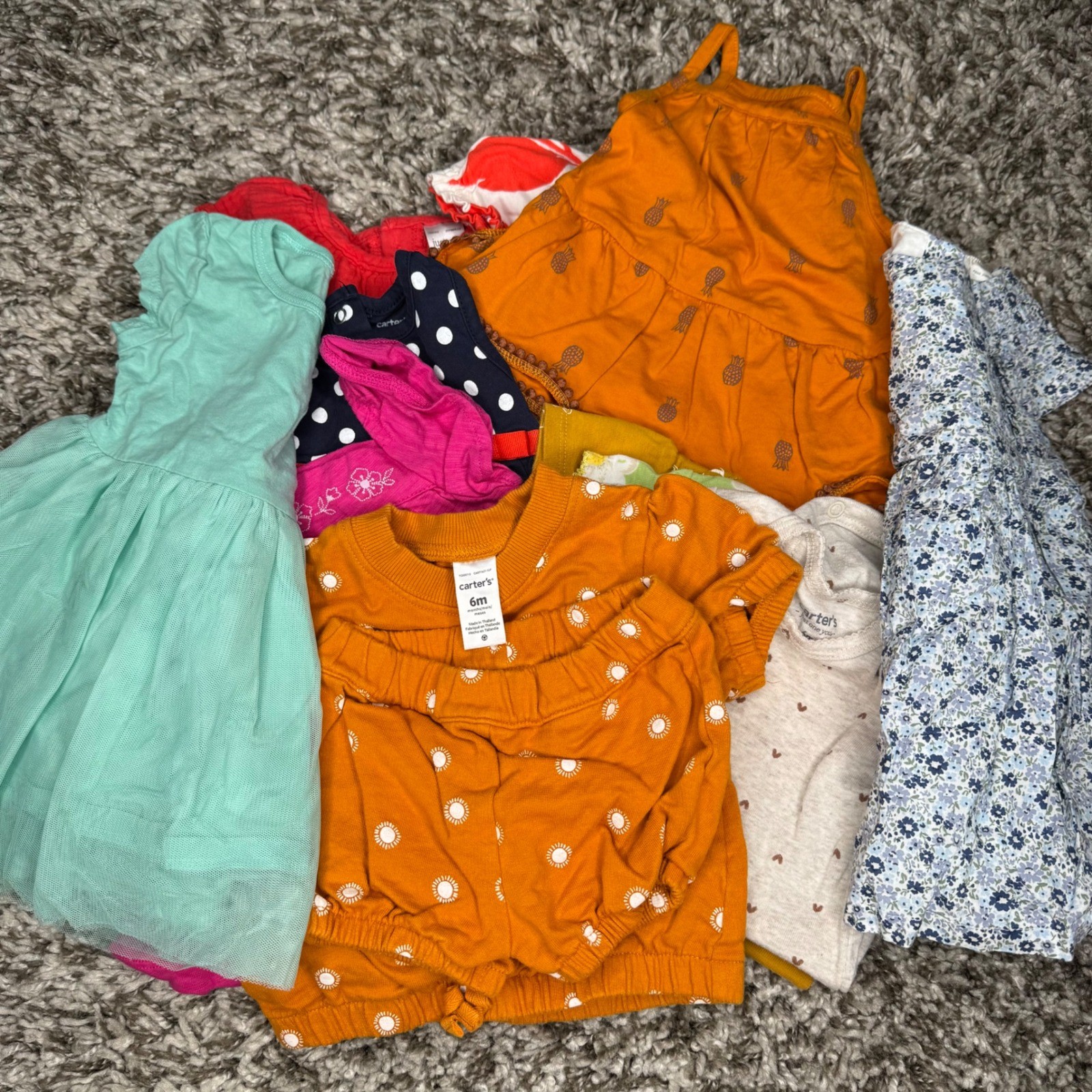 Carter’s Baby Clothing Lot Kids 6M Multicolor 13pc Dress Romper Set