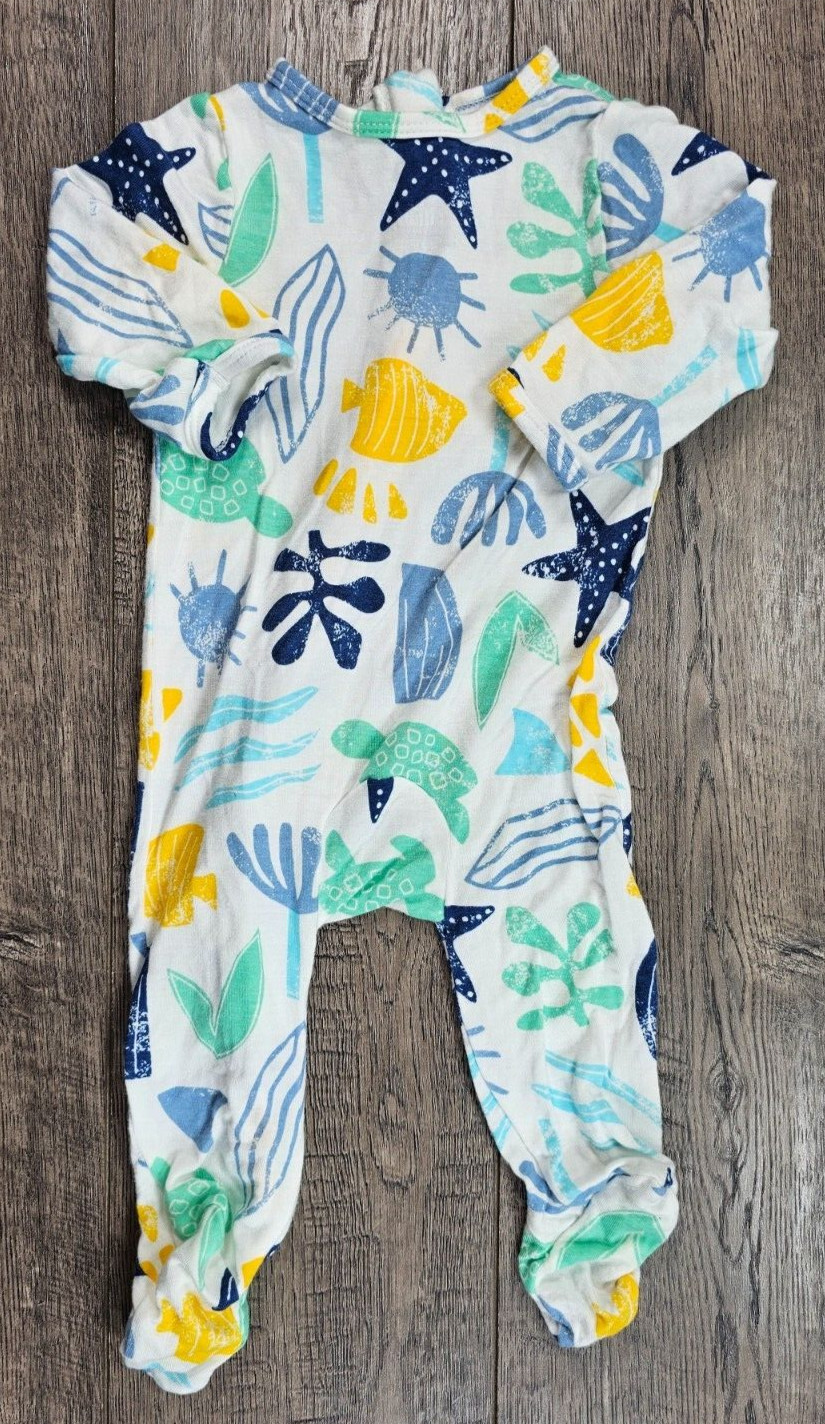 Baby Boy Clothes Lullaby 0-3 Month Light Weight Turtle Footed Outfit