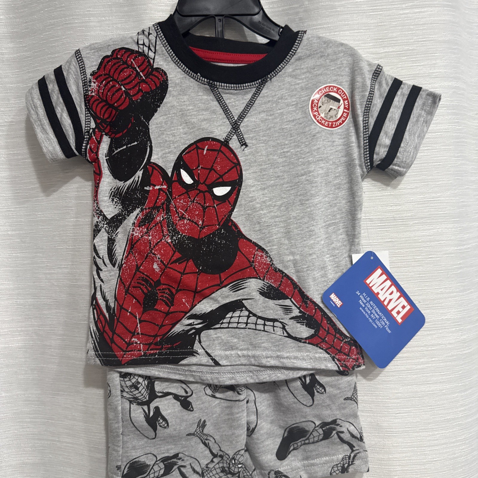 NWT Spider-Man Boys Short Sleeve T-Shirt & Shorts Set, Size 12 Mo