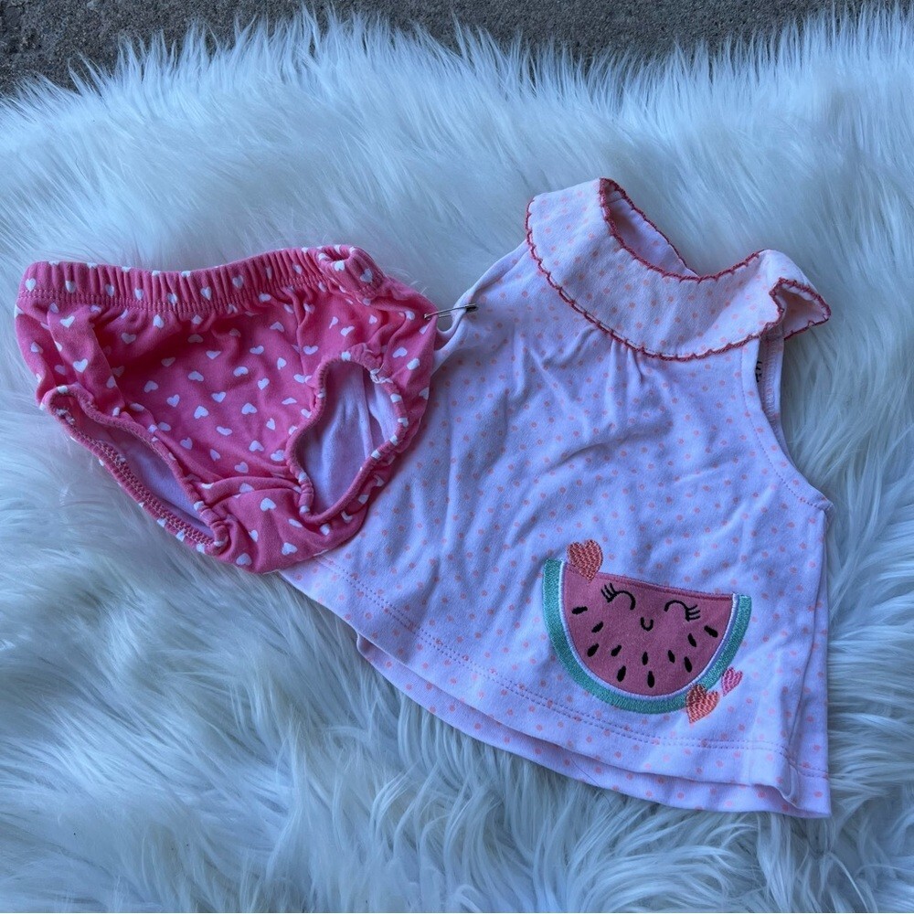 Chick Pea Light Pink and Dark Pink Watermelon Matching Set
