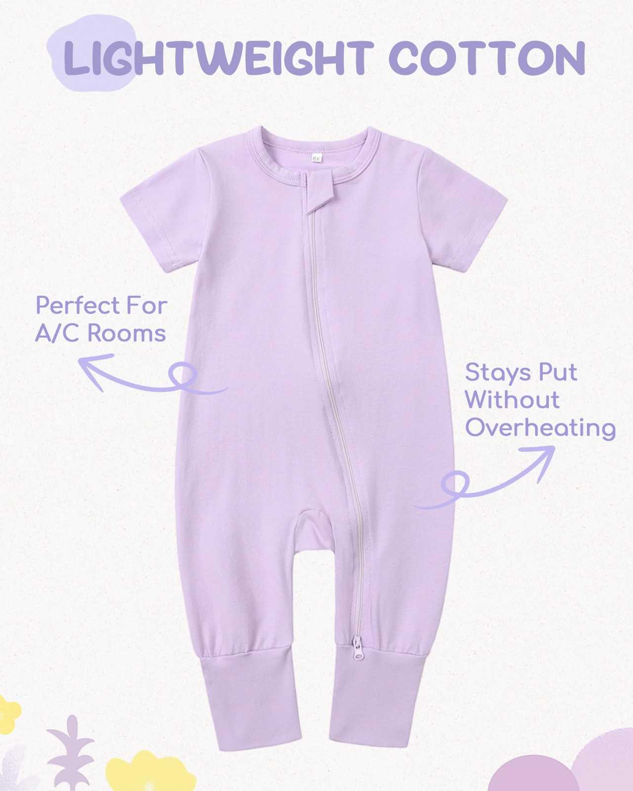 BeiVSlley Baby Boy Girl’s 2 Pack Summer Short Sleeve 6-12 Months, Purple Set