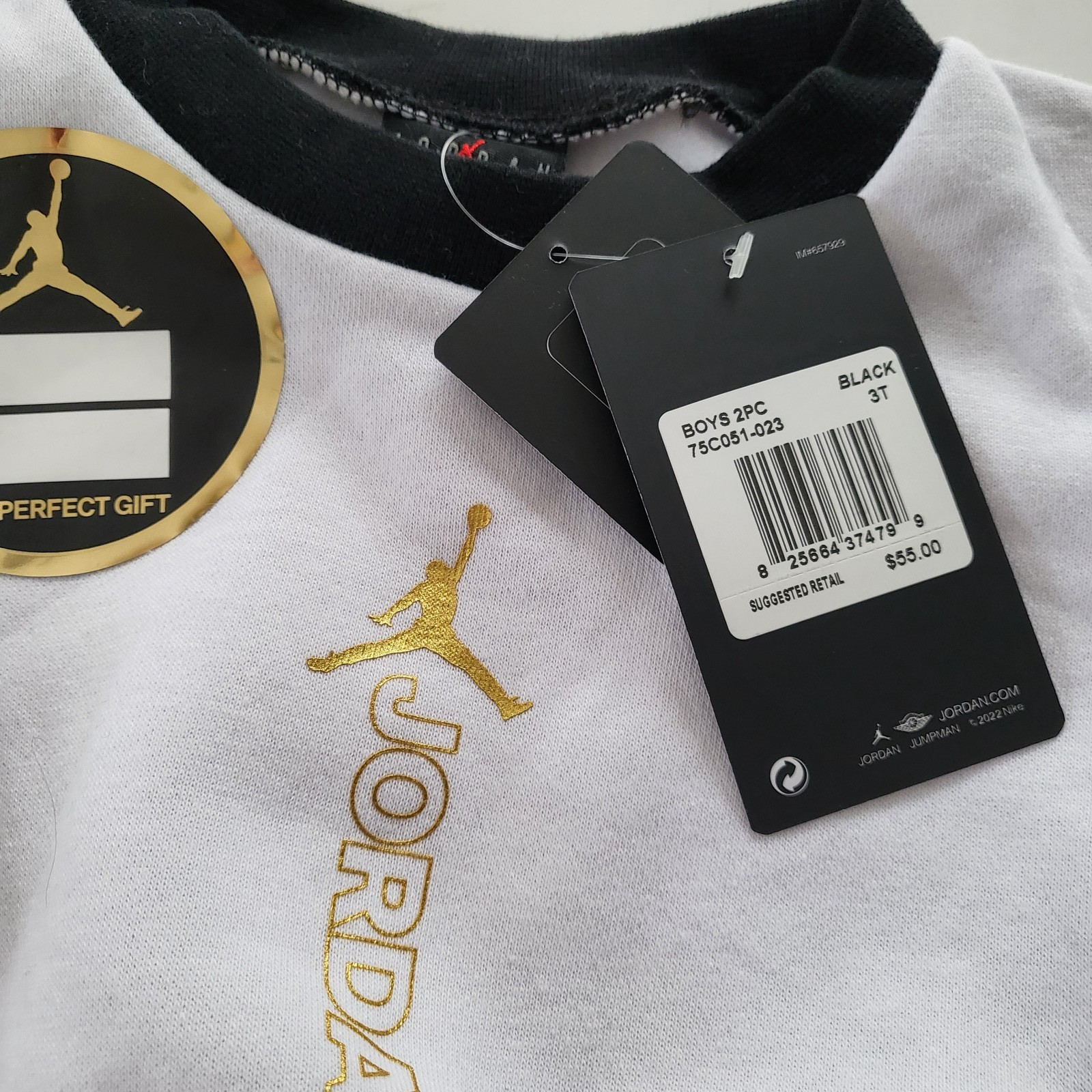 NIKE Air Jordan boys 2-piece Pants Set + Sweatshirt Athletic set Size 3T black