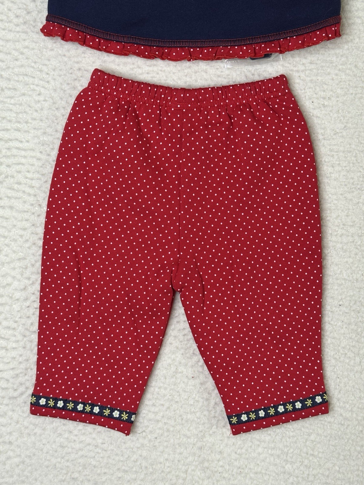 VTG Baby Okie Dokie Navy Sport Poppy Outfit Sweatshirt Pants Girls 6-9 Months