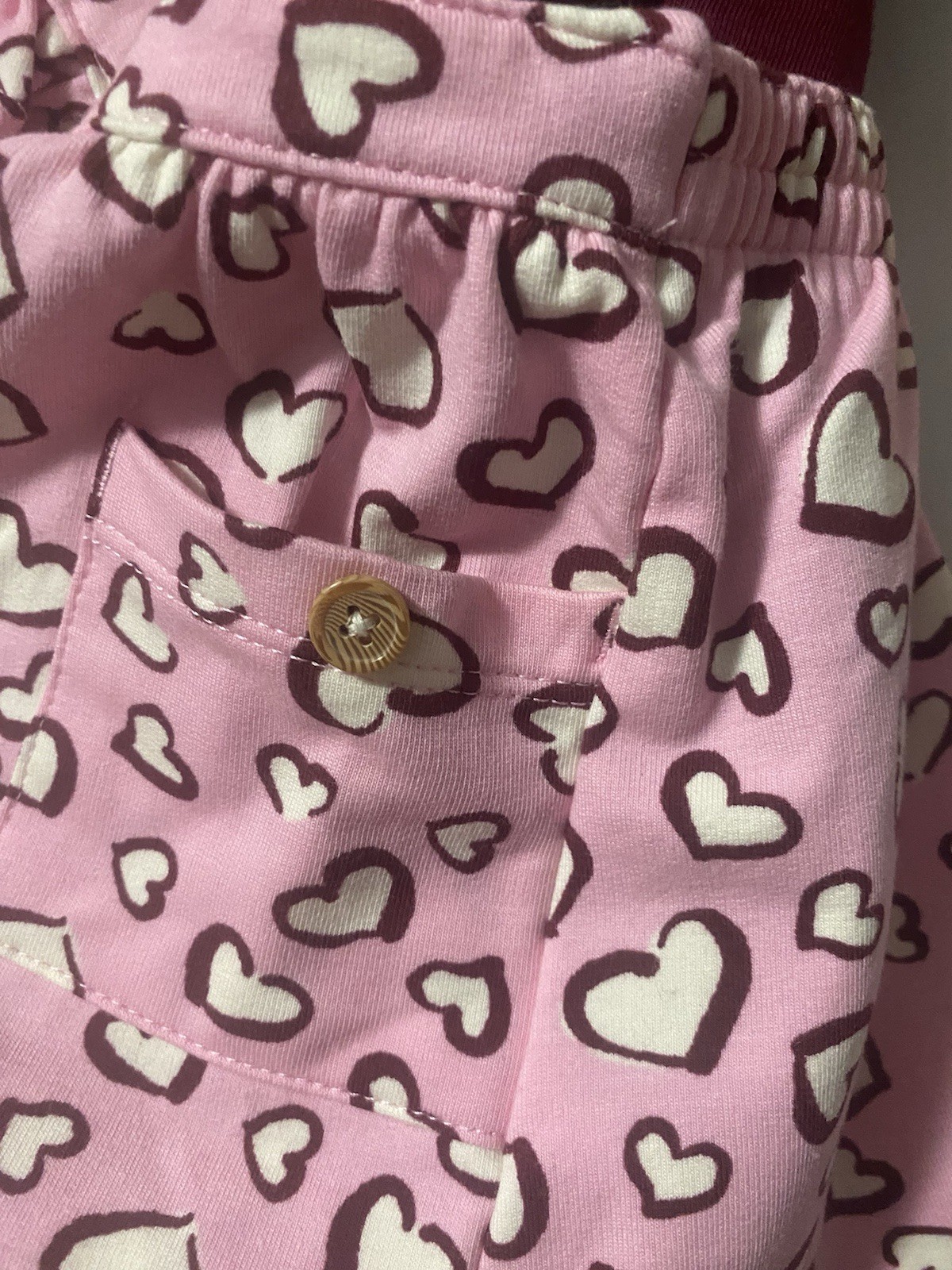 Dress for baby girl 3-6m type overalls 2 pieces pink, red hearts new