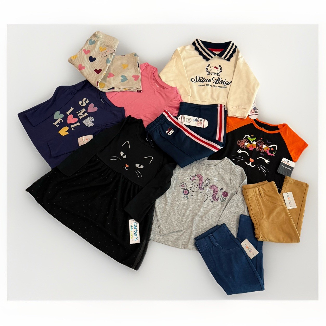 Toddler Girl 2T Fall Winter Mixed Lot Tops Pants Dress Casual Outfits 10Pc NEW