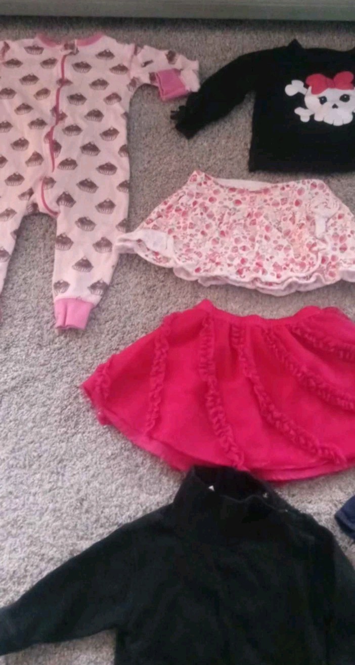 Baby Girl 12-18 Month Clothing Lot of 25 Pieces Assorted Items And Colors.