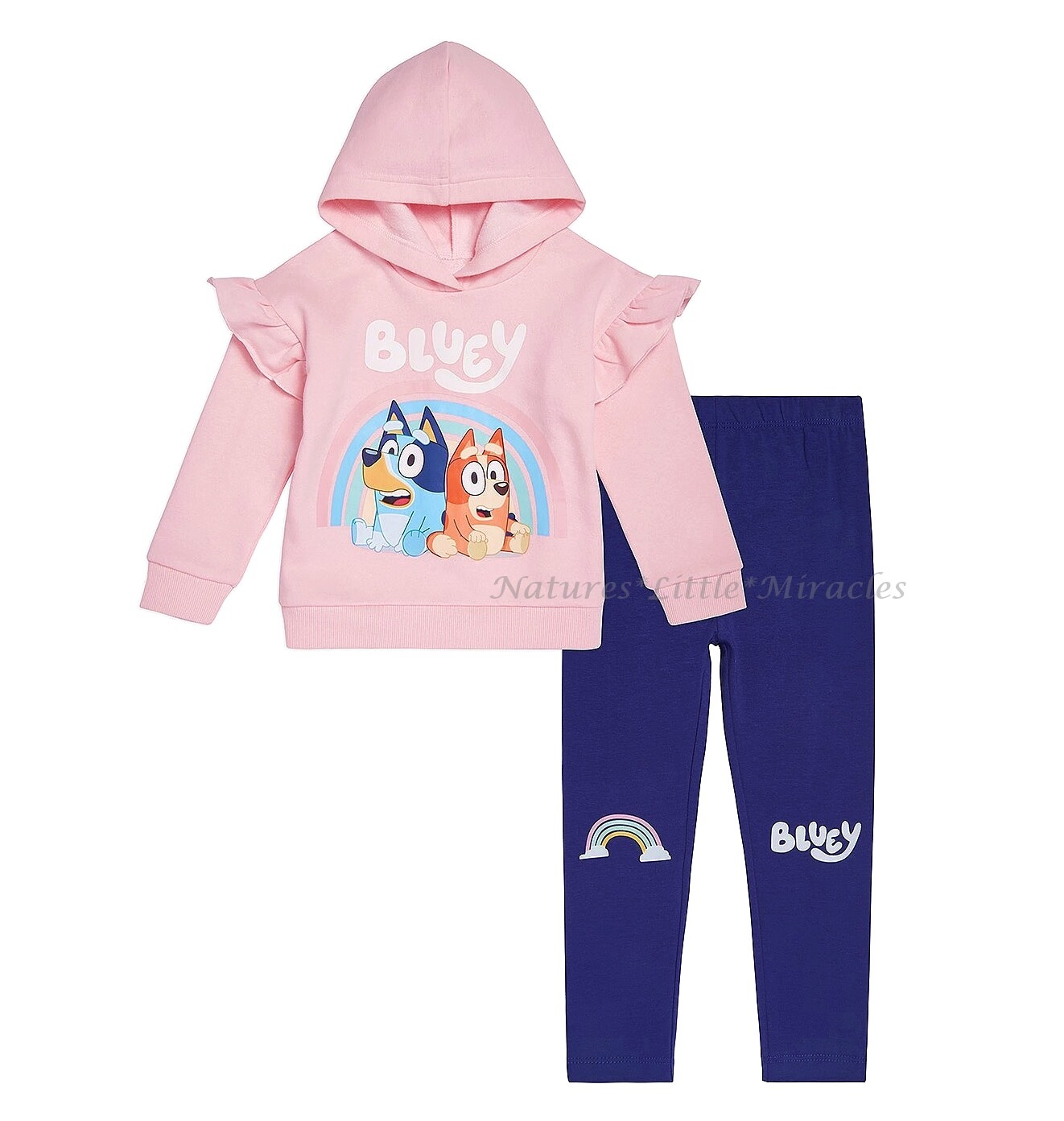 Disney Bluey Hoodie Shirt Outfit Pants Toddler Set Girls Size 2 3 4 5 dog Bingo
