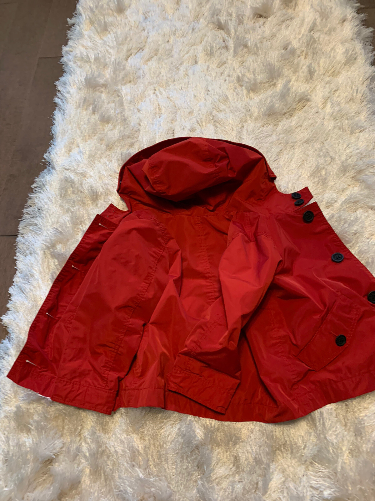BURBERRY TODDLER Unisex BOY/GIRL RED/CHECK NYLAN Hood JACKET SZ 2YR PRE-OWNED!!