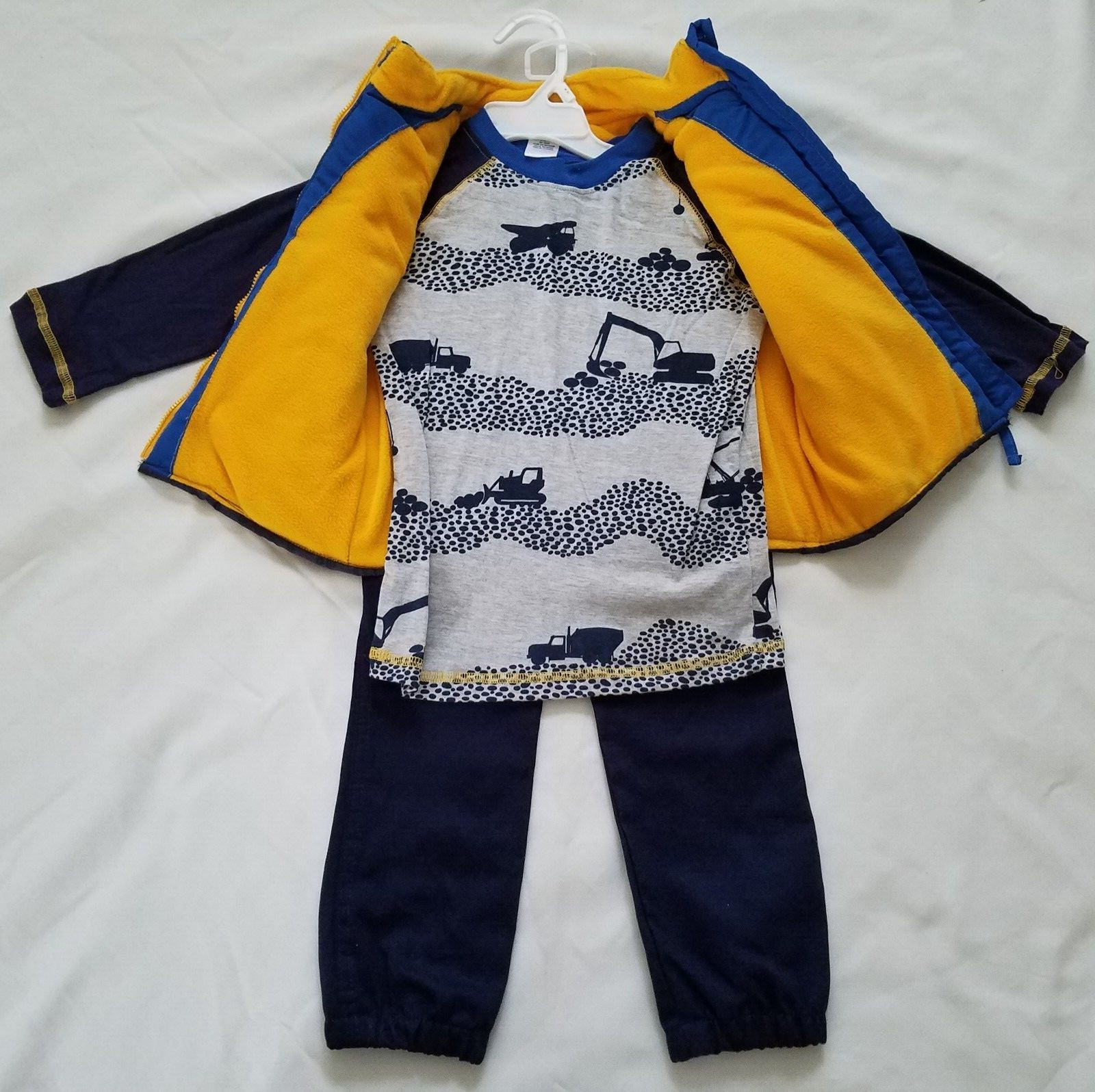 Little Rebels 3-Piece Long-Sleeved Shirt/Pants/Warm Quilted Vest Set Size 4T