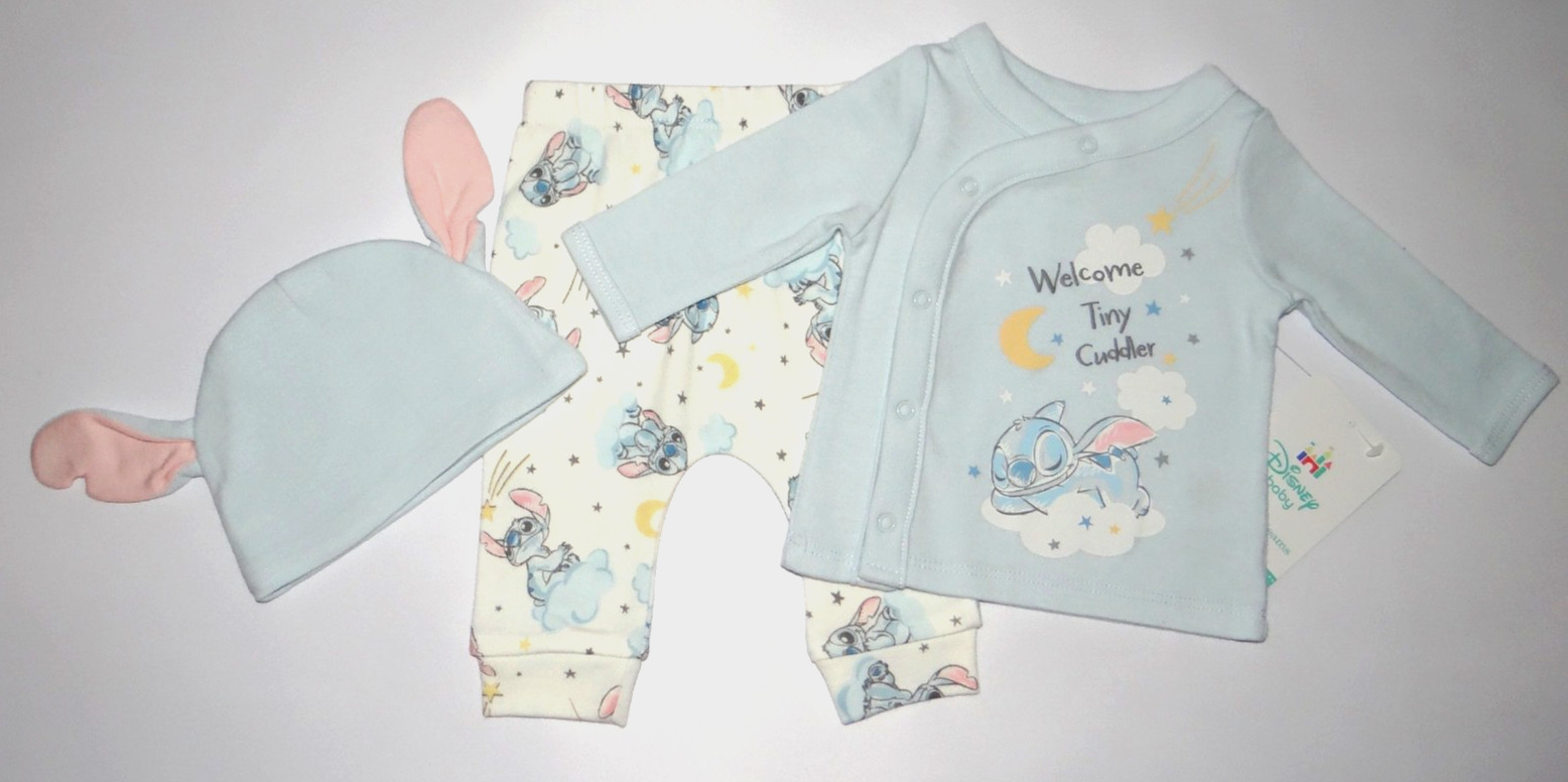 Baby girl/boy clothes, Preemie, Disney Baby Stitch outfit & hat set