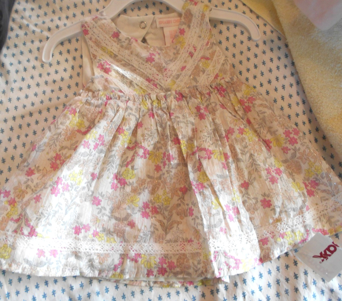 Shabby Chic Baby Girl’s Designer Outfit Set Size 9-12 Month Cottage Core Fairy