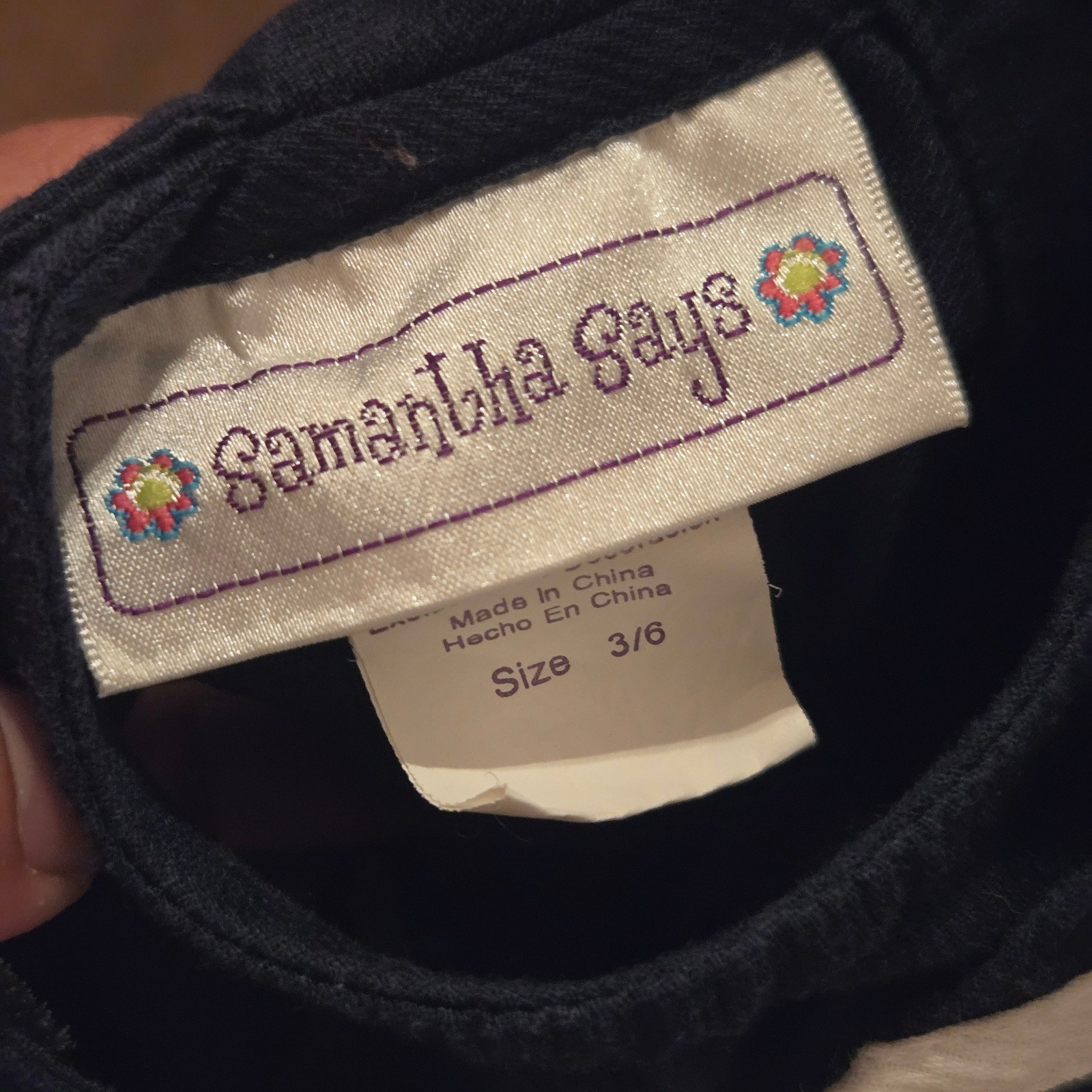 Samantha Says Baby Girls Navy Sailboat Sailor Outfit Set Hat Bloomers 3-6 Months