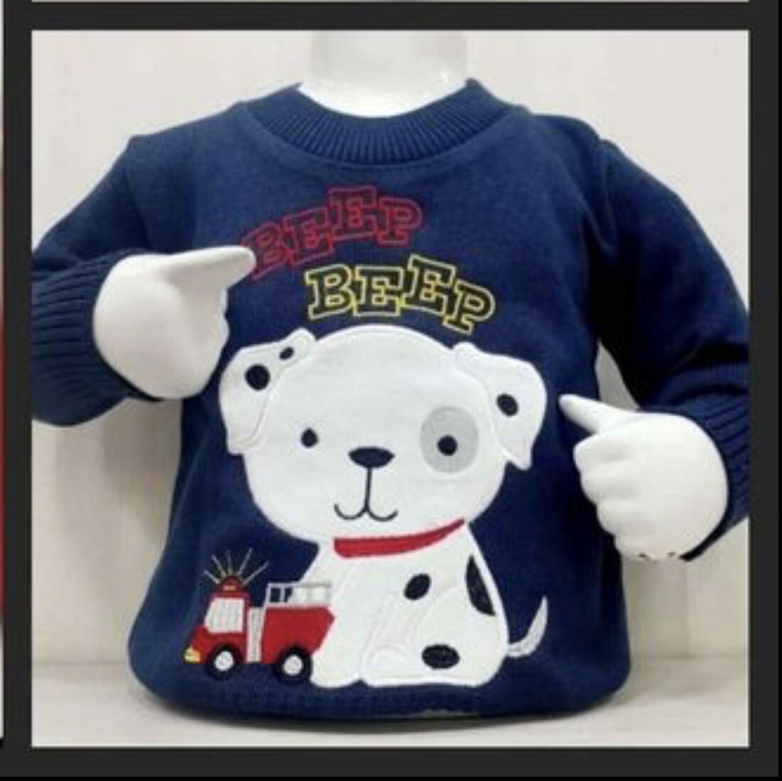 Baby Sweater (Adorable Dalmatian Fire Truck) Clothes 0-3 Months