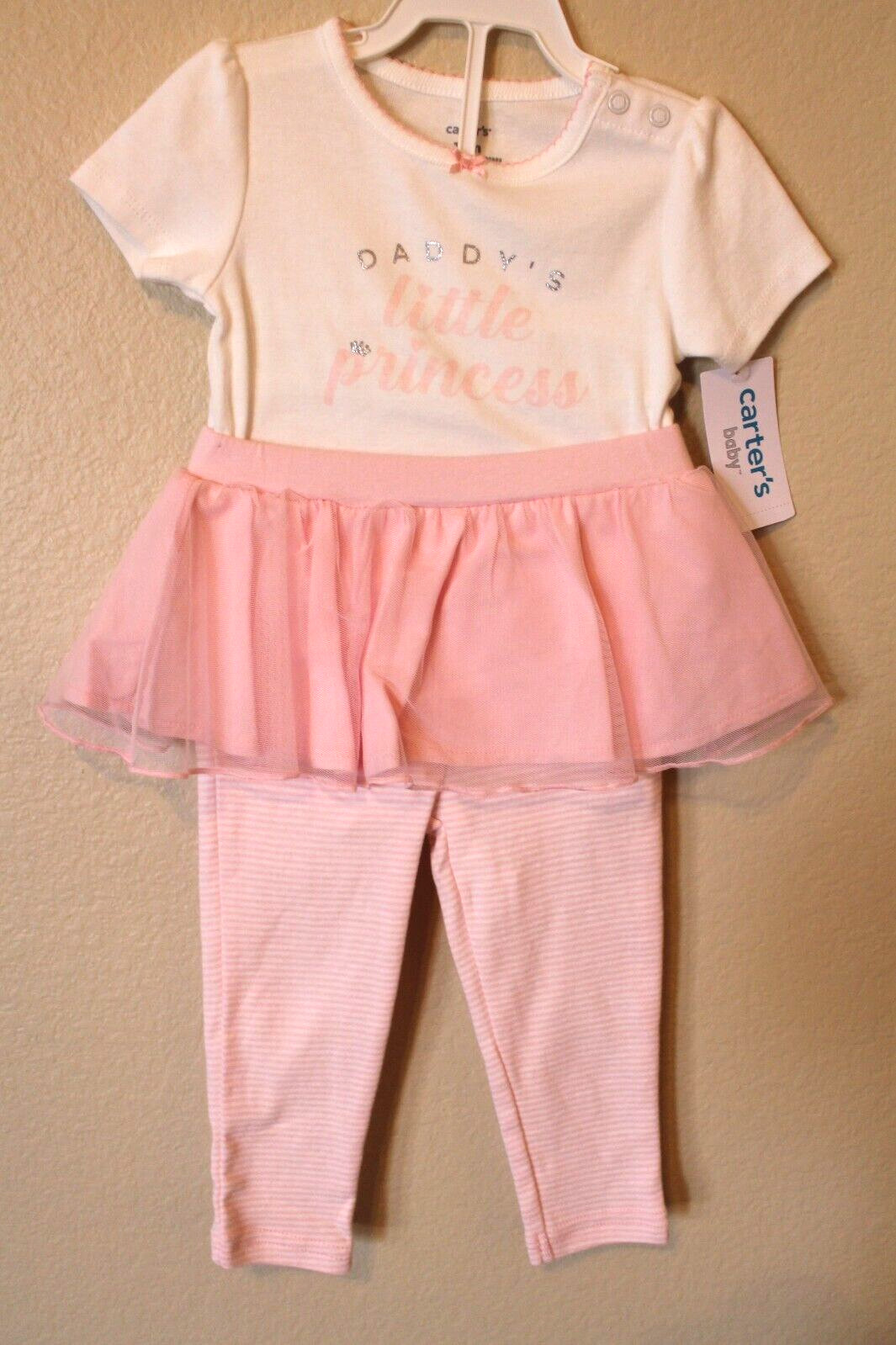 Carter’s Daddy’s Little Princess 2-Piece Tutu Legging Outfit Baby Girl 12 Months