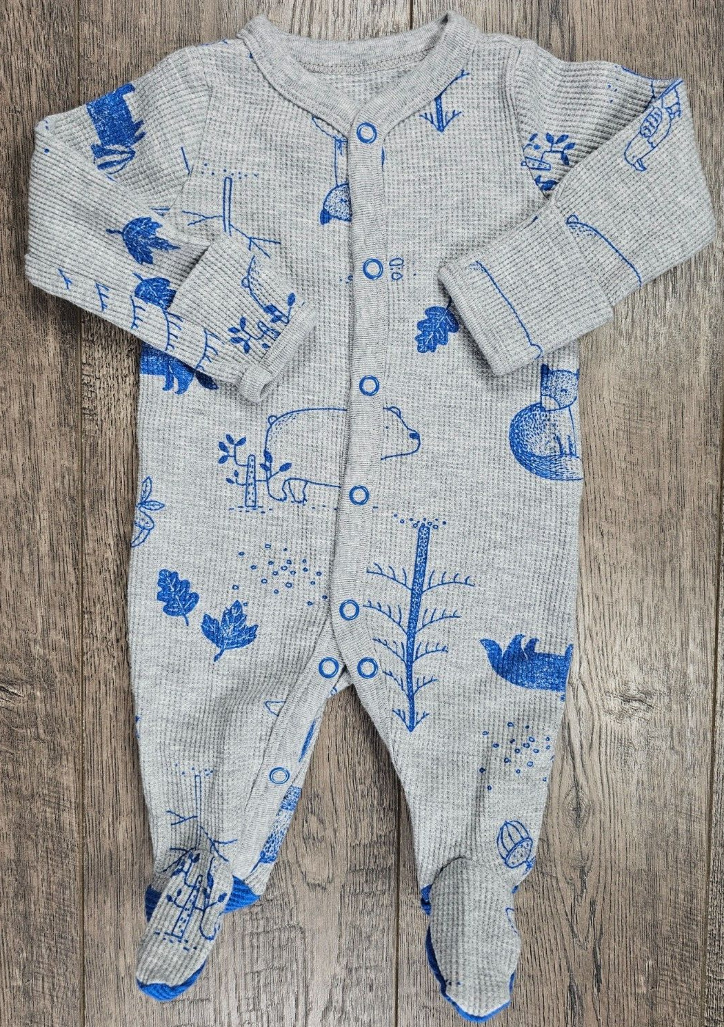 Baby Boy Clothes Carter’s Newborn Big Safari Animals Footed Outfit