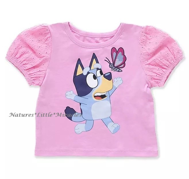 Bluey T Shirt Shorts Set Outfit Toddler Girl Size 18M 2T 3T 4T 5T Disney Dog 4 5