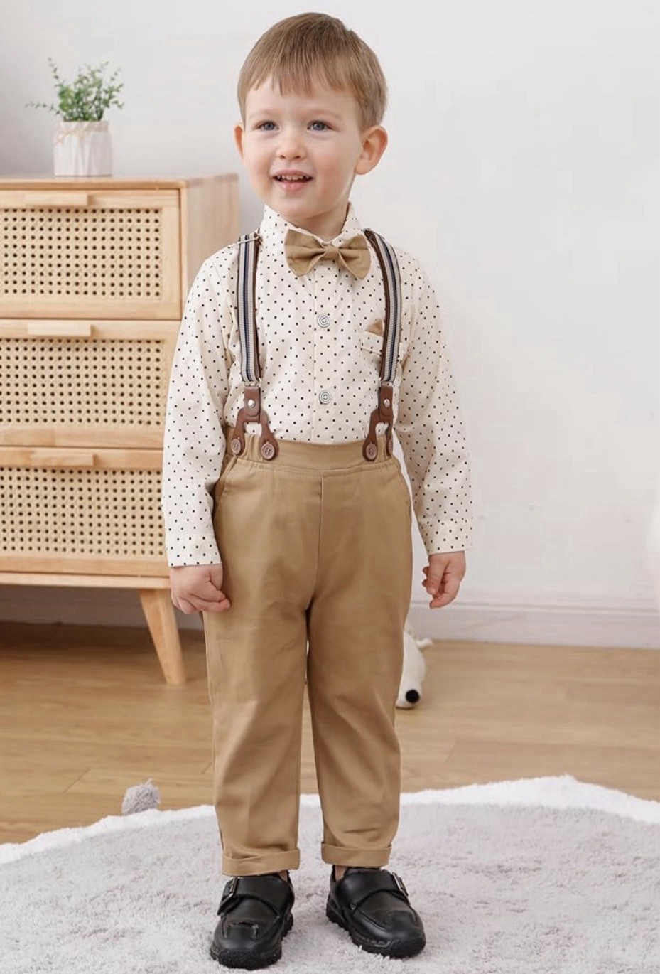 Toddler Formal 3-Piece Wedding Outfit Set by Yallet Size 18-24M Beige New