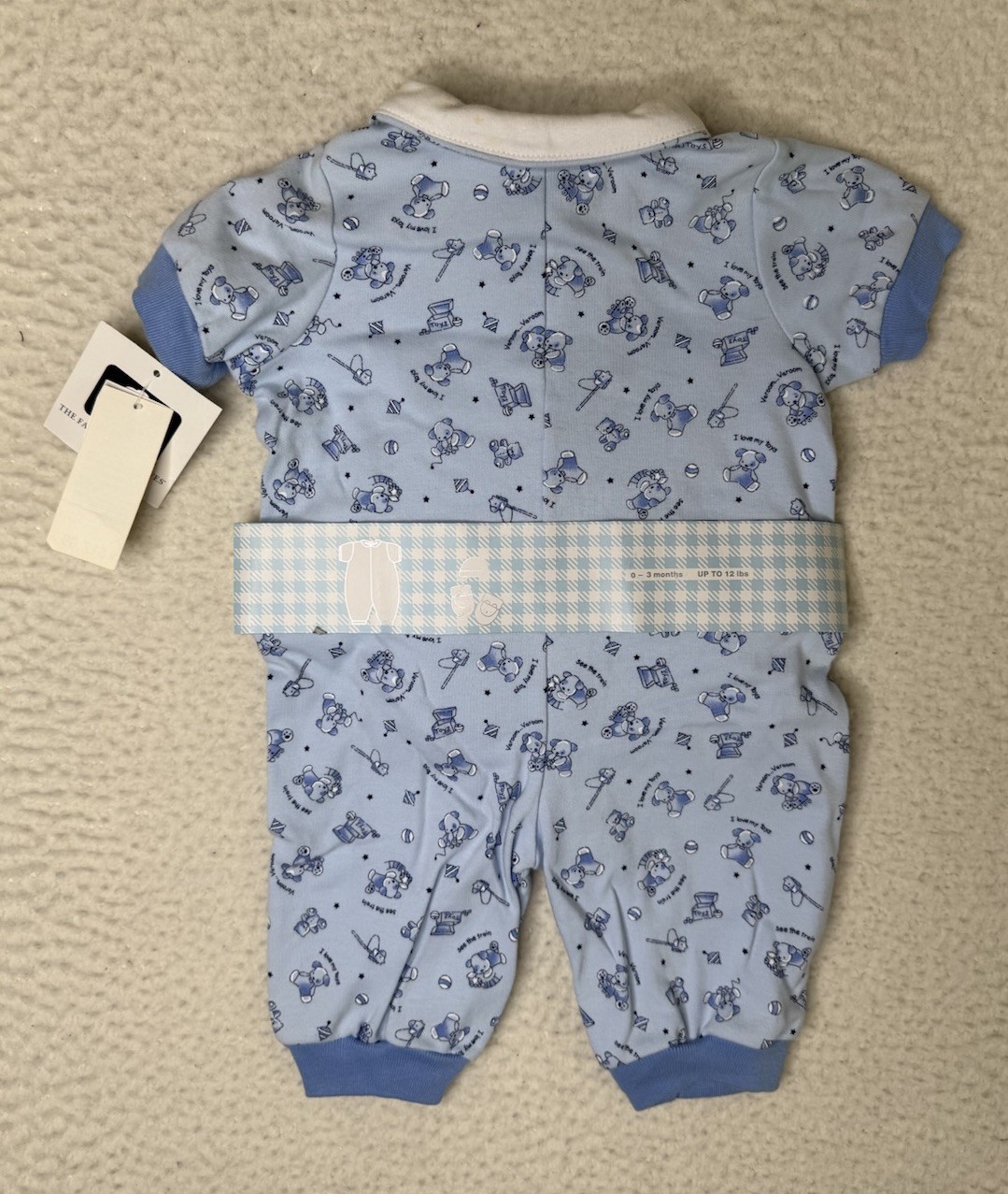VTG Sesame Street Blue Puppy Dog Romper Outfit w/ Cap & Slippers Size 0-3 Months