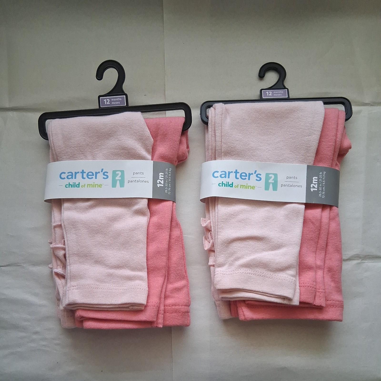 Baby Girls Carters Bundle of Pants 4 Pieces Size 12 Months New with Tags