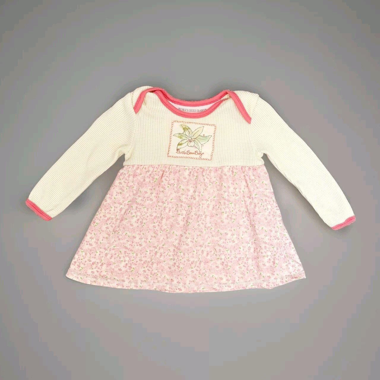 Burt’s Bees Baby 6-9m 100% Organic Cotton Waffle/Jersey Floral High Waist Tunic