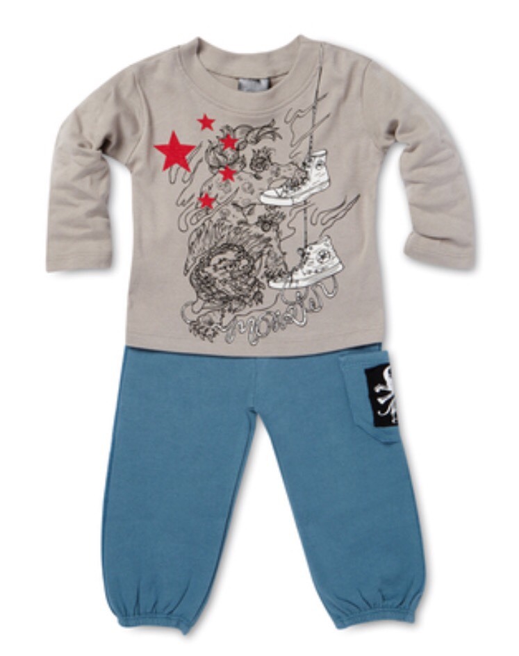 Monster Republic Nwt Boys Dragon Sneaker Tee Set Size 24 months