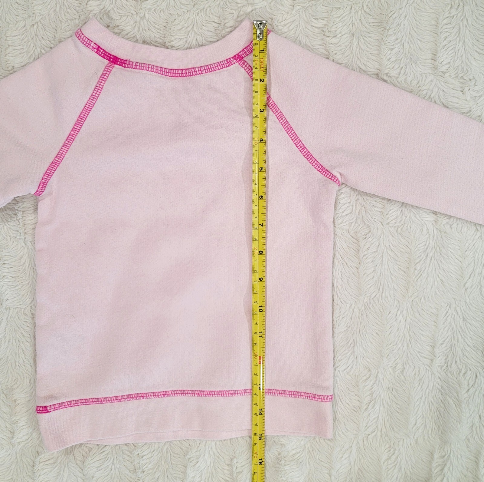 Cat&Jack 18m Sweat Suit Bottoms & Oversized Top Pink/Maroon+Gold Waffle Knit Top