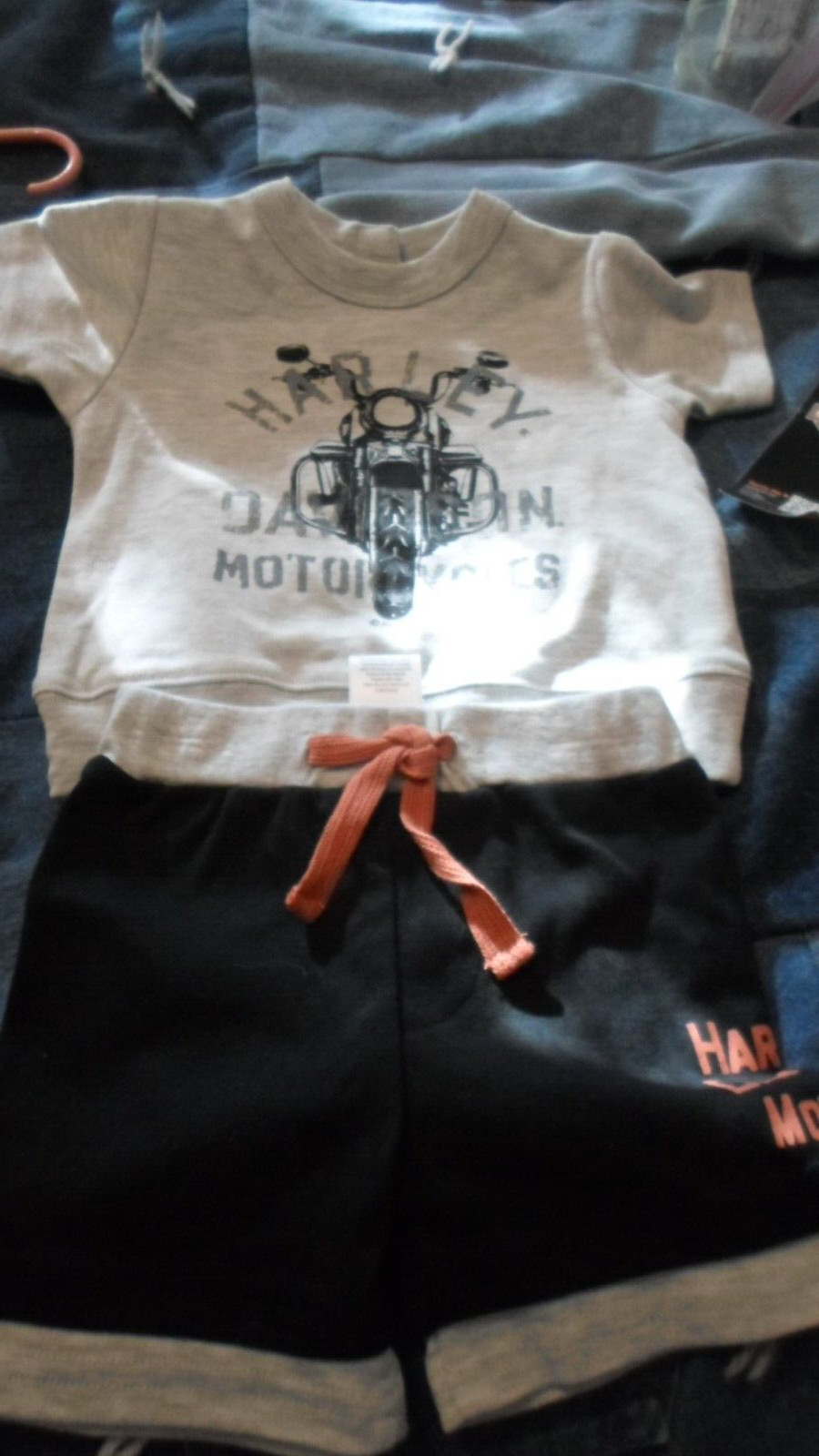 Harley Davidson-6-9 months-Baby clothes shorts and shirt -multicolor-China