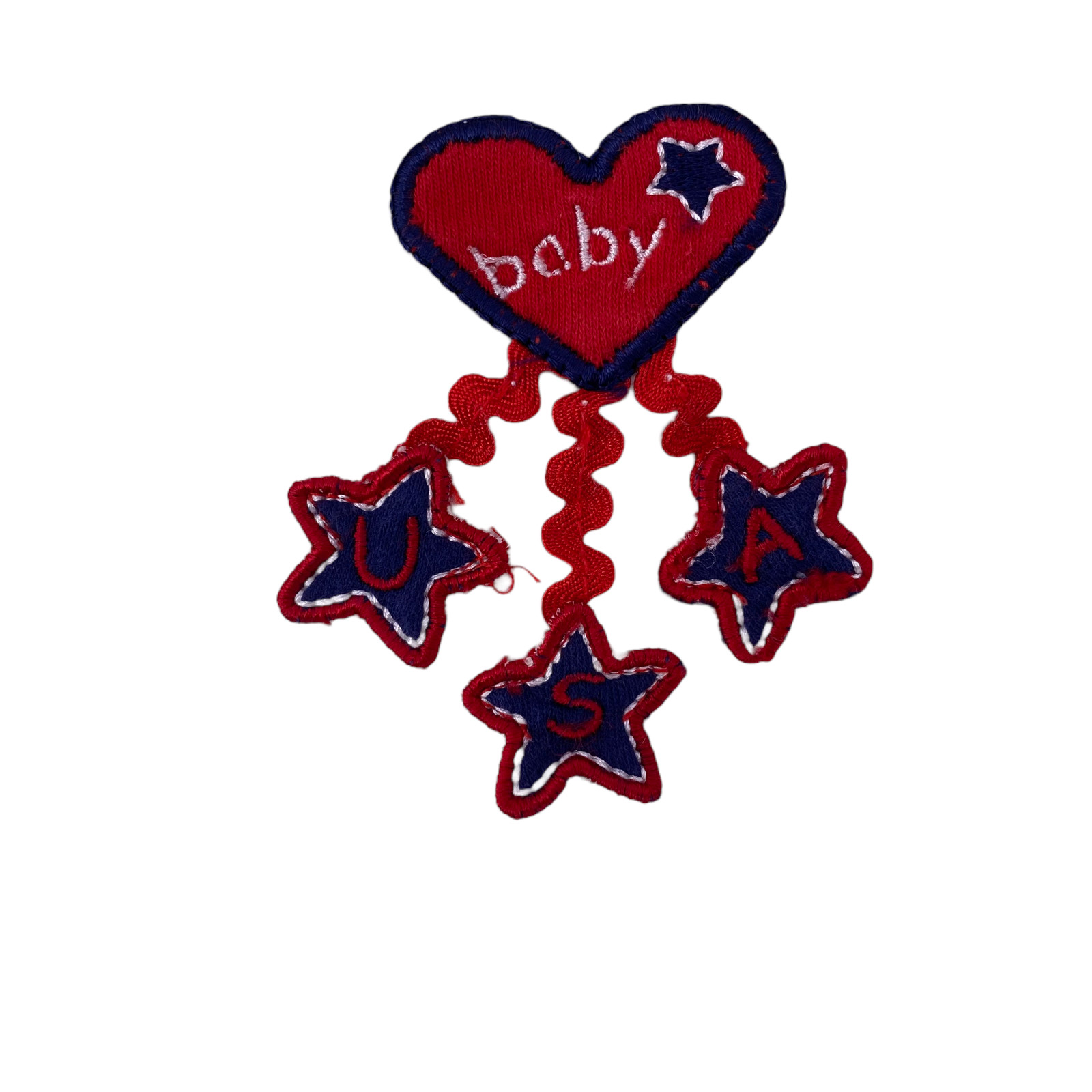 Babyworks Girls Romper Size 3-6 M 100% Cotton Snaps USA Patriotic Flag July 4th
