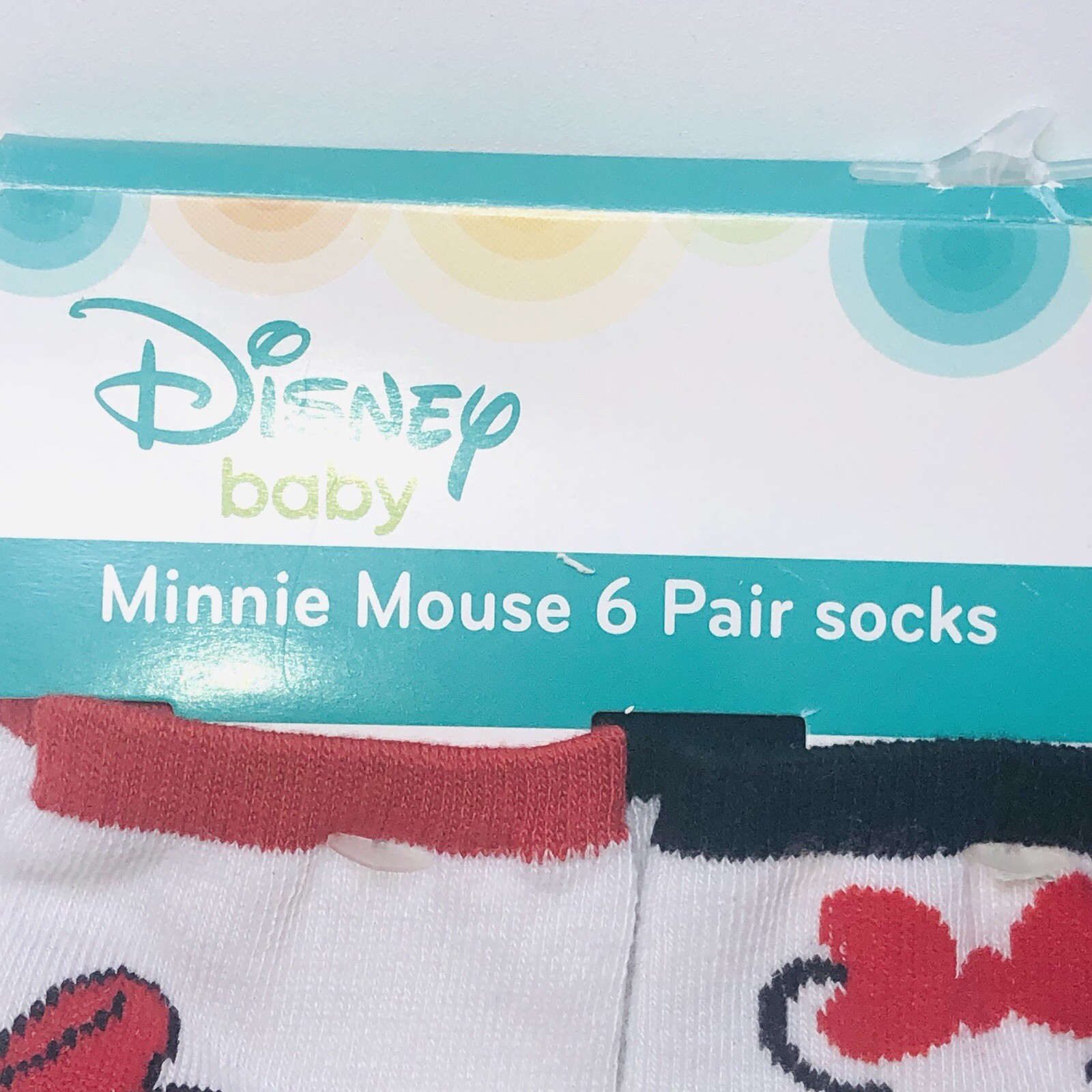 DISNEY BABY SOCKS 6 PAIRS MINNIE MOUSE 12 – 24 MONTHS ( Polkadots, Hearts