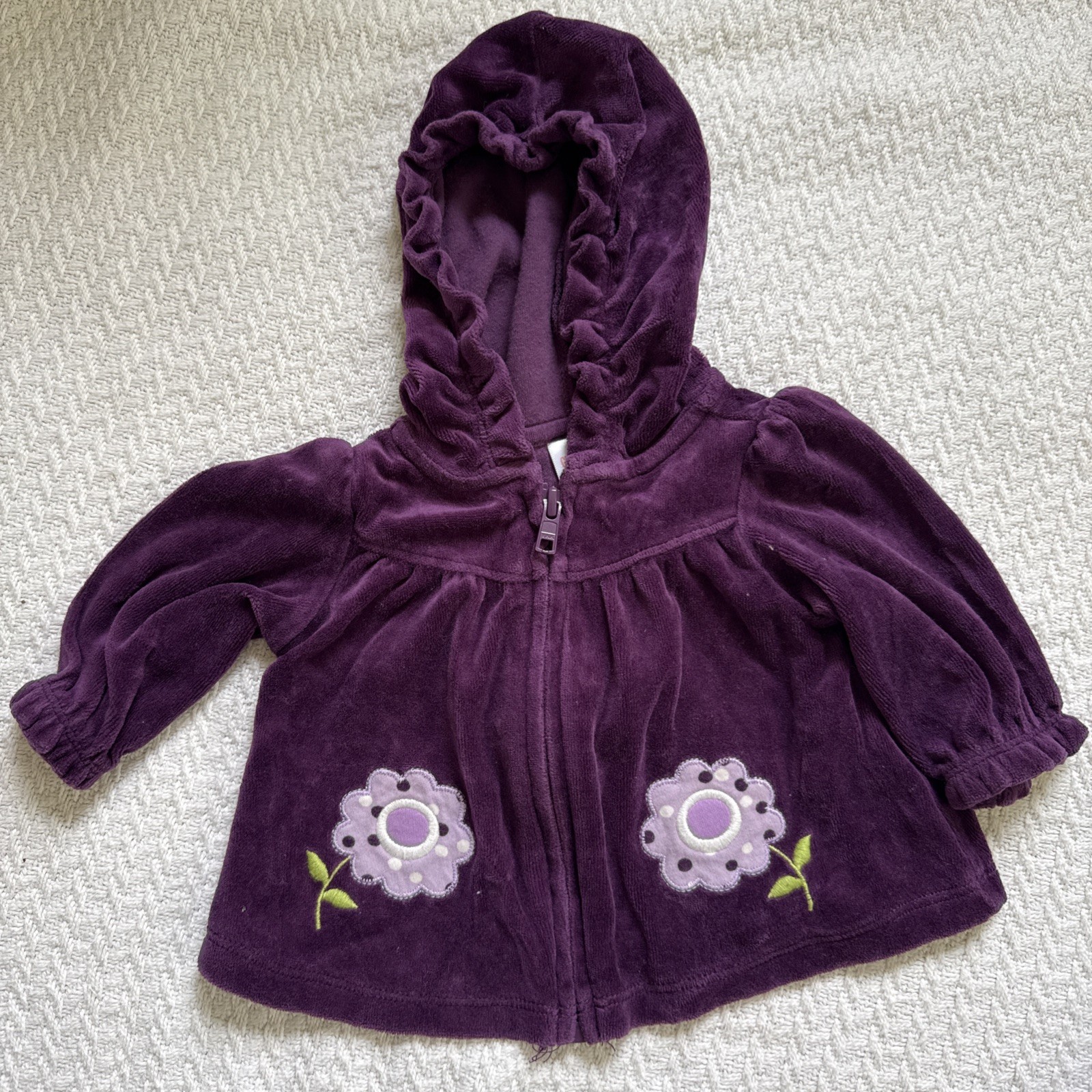 Gymboree 2013 Squirrel Cutie velour zip hooded jacket pants set 0-3M