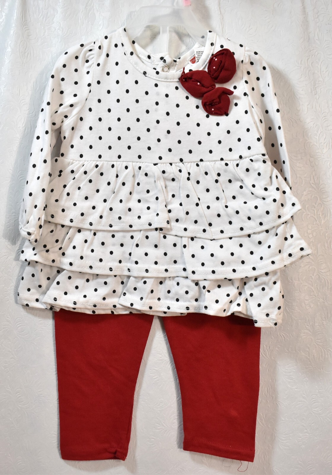 Fisher Price Pants & Shirt Set Polka Dot Outfit Girl’s 12 Months New