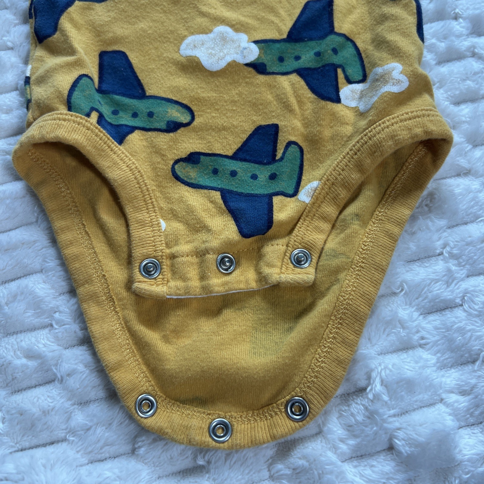 5 Piece Lot Of Baby Clothes 12 Month Boys, Body Suits 100% Cotton Dino, Elephant
