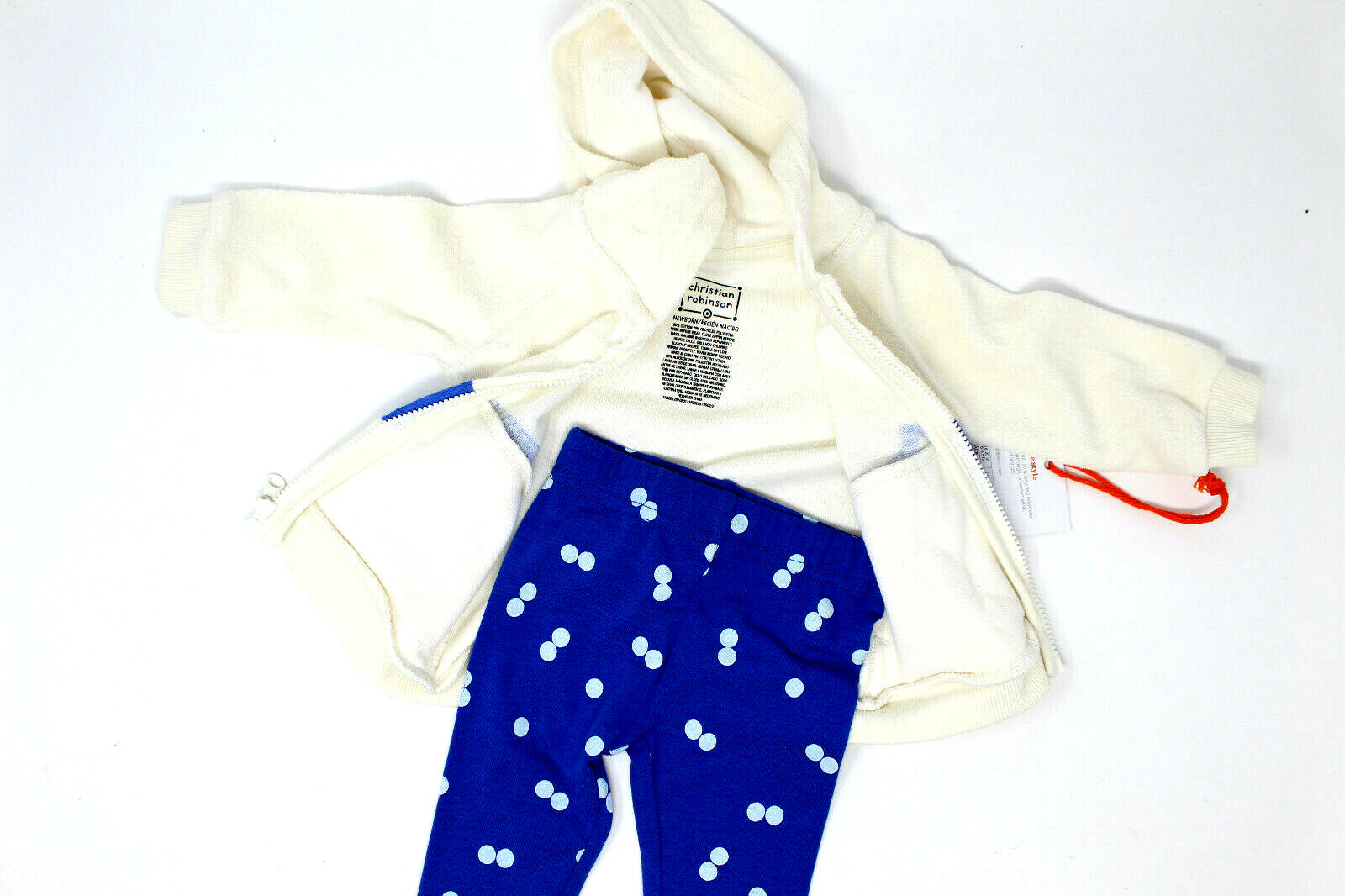 Baby Whale Print Hoodie & Bottom Set Christian Robinson x Target Cream/Blue 0-6M