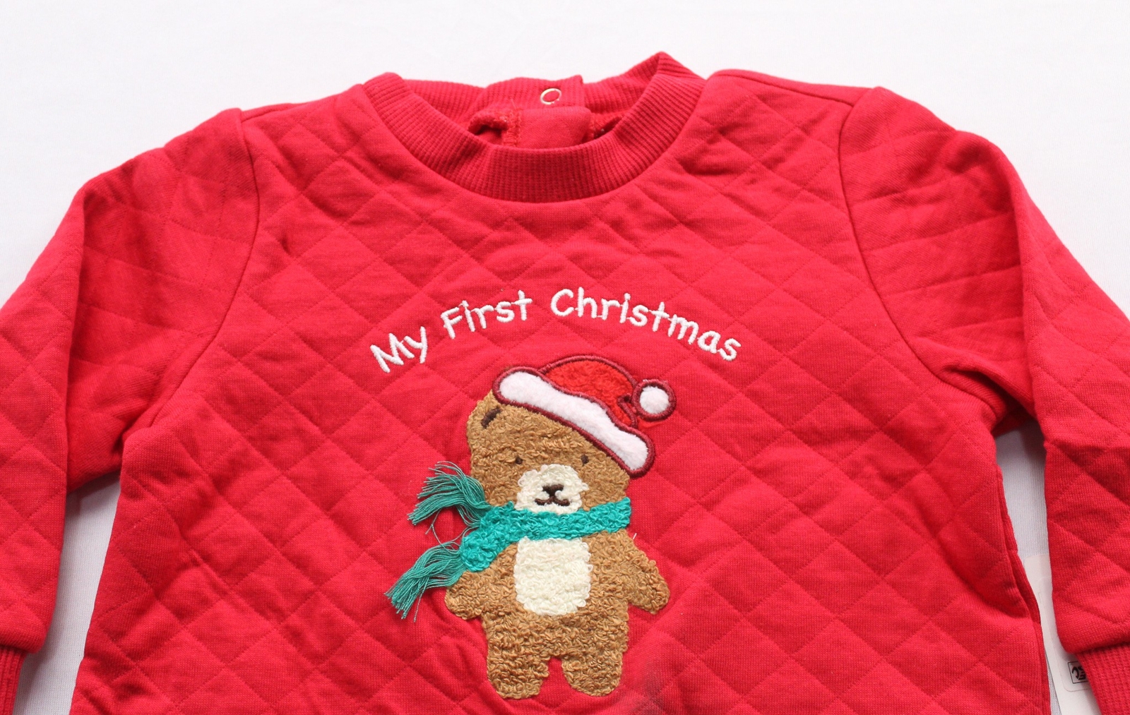 Little Me Baby’s My First Christmas Bear 2 Piece Set & Beanie NC3 Red Size 12M