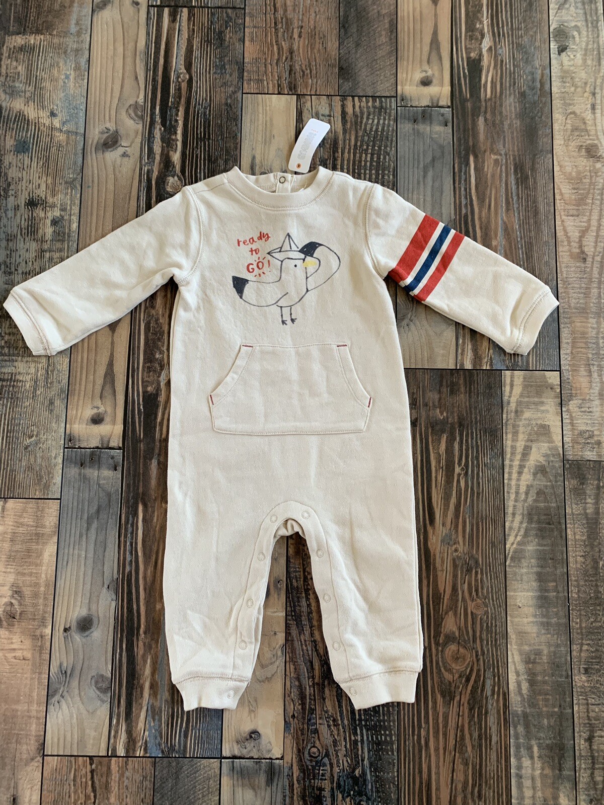 NWT Gymboree Seagull Boat Ready To Go Romper Outfit Baby Boys 3-6 M